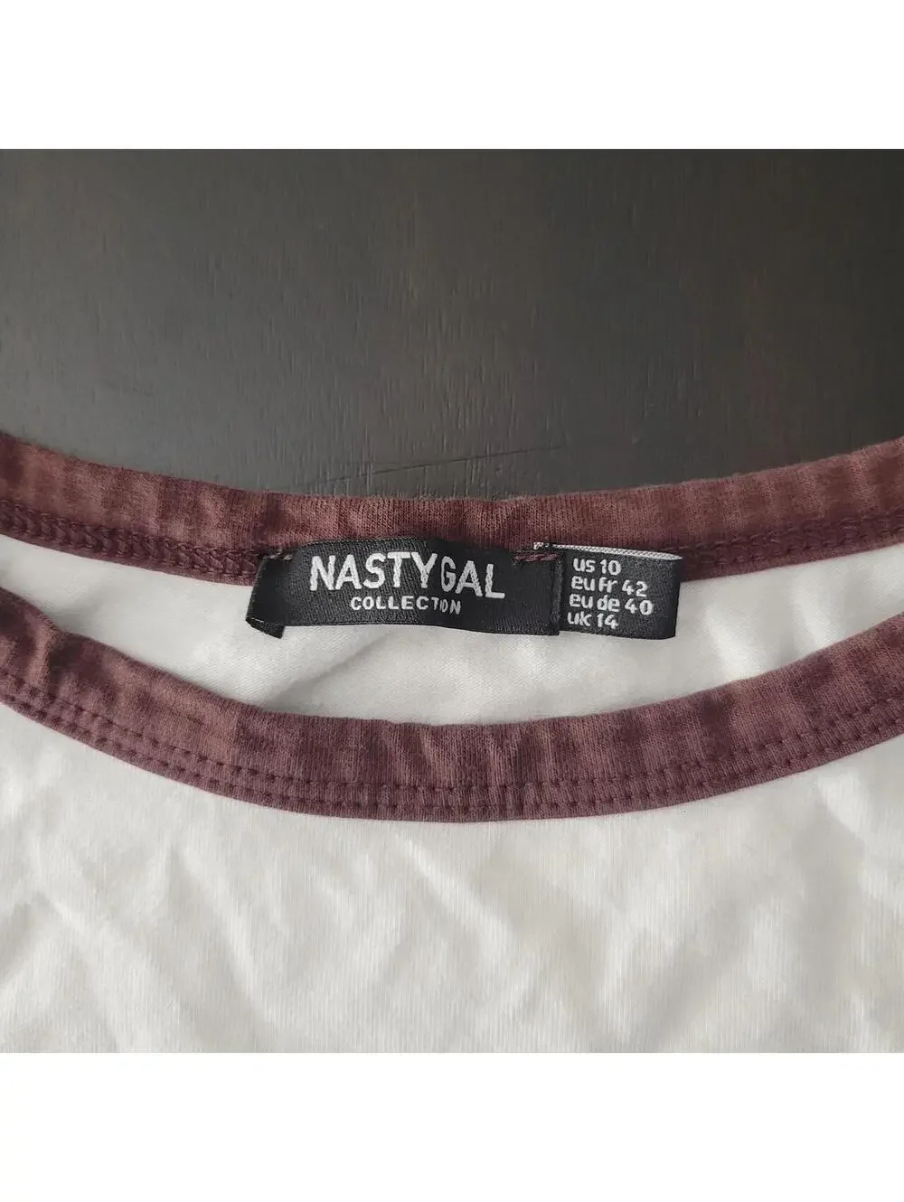 Nasty Gal Feeling Lucky Ringer Tee Size 10